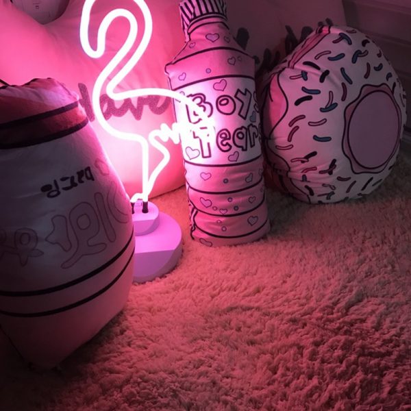 Neon Light Neon Sign Decoration LED Night Light Cloud Rainbow Flamingo Shape Colorful Desk Lamp for Indoor Wedding Illumination 4