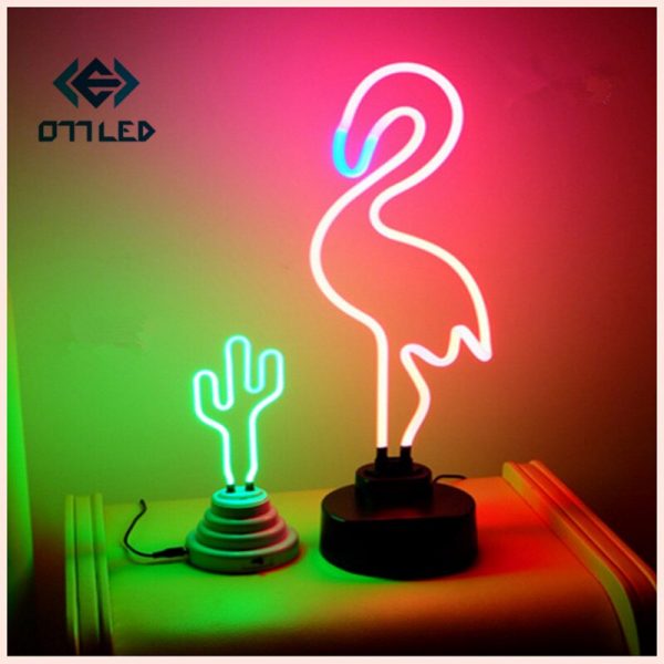 Neon Light Neon Sign Decoration LED Night Light Cloud Rainbow Flamingo Shape Colorful Desk Lamp for Indoor Wedding Illumination 1