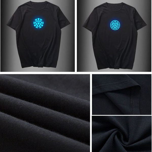 Led Cotton T Shirt Light Up n Down Flashing Equalizer EL T-Shirt Men Rock Disco Holloween Party Top Cosplay Tee 4