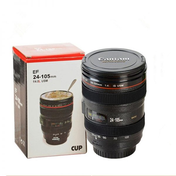 Creative 400ml Creative Canon Lens Cup Hand Cup Coffee Cup Second Generation Camera Cup SLR Camera Lens Covered Mug Photographer 2