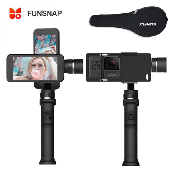 Funsnap Capture 3 Axis Handheld Phone Gimbal Stabilizer for iPhone X 8 7 Plus Samsung S8 Piexl Gopro Hero 7 6 5 Yi Sjam EKEN H9