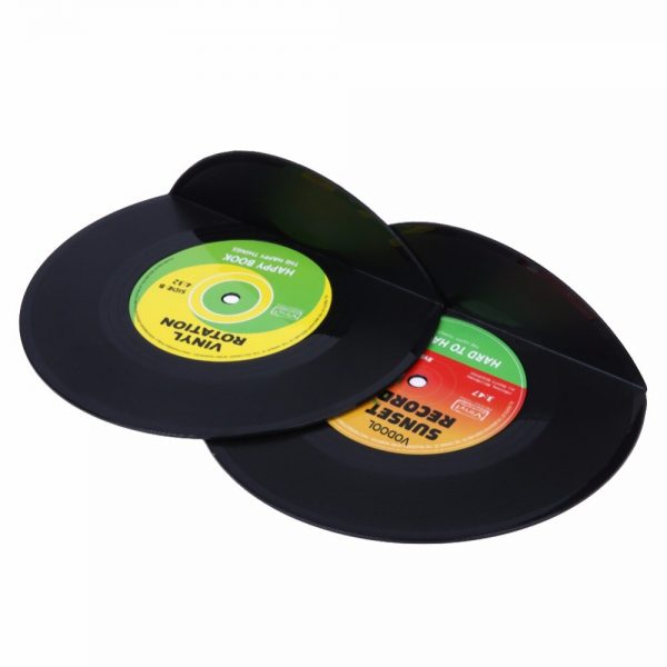 VODOOL 1Set/2Pcs New Arrivals Retro Office Accessories Record Bookends Vinyl Bookends Desk Organizer Desktop School Book Holder  4