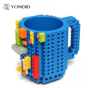 Build-On Brick Mug DIY Bulding Blocks Coffee Mugs 350 ml Creative Drinkware BPA Free  mug Birthday Gifts Tazas