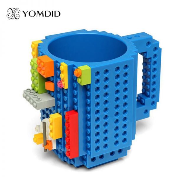 Build-On Brick Mug DIY Bulding Blocks Coffee Mugs 350 ml Creative Drinkware BPA Free  mug Birthday Gifts Tazas