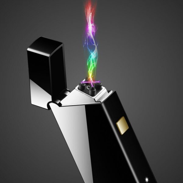 Personality Creative Windproof USB Charging Touch Induction Double Arc Lighters Pulse Plasma Cigarette Lighter Gadgets for Men 1