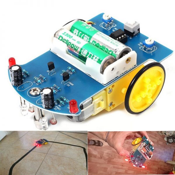 D2-1 DIY Kit Intelligent Tracking Line Smart Car Kit TT Motor Electronic DIY Kit Smart Patrol Automobile Parts DIY Electronic 1