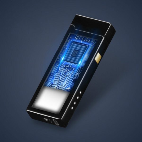 Personality Creative Windproof USB Charging Touch Induction Double Arc Lighters Pulse Plasma Cigarette Lighter Gadgets for Men 2