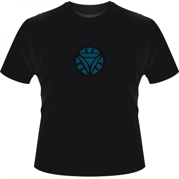 Led Cotton T Shirt Light Up n Down Flashing Equalizer EL T-Shirt Men Rock Disco Holloween Party Top Cosplay Tee 1