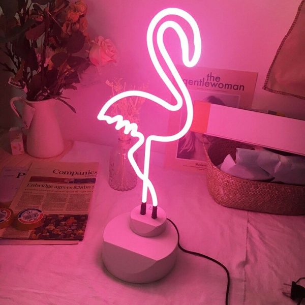 Neon Light Neon Sign Decoration LED Night Light Cloud Rainbow Flamingo Shape Colorful Desk Lamp for Indoor Wedding Illumination 3