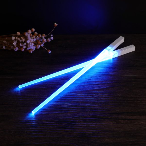 1 Pair of LED Lightsaber Chopsticks Light Up Durable Lightweight Portable BPA Free and Food Safe Tableware 1