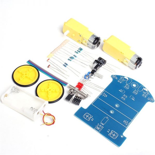 D2-1 DIY Kit Intelligent Tracking Line Smart Car Kit TT Motor Electronic DIY Kit Smart Patrol Automobile Parts DIY Electronic 5