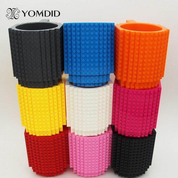 Build-On Brick Mug DIY Bulding Blocks Coffee Mugs 350 ml Creative Drinkware BPA Free  mug Birthday Gifts Tazas  5
