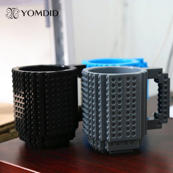 Build-On Brick Mug DIY Bulding Blocks Coffee Mugs 350 ml Creative Drinkware BPA Free  mug Birthday Gifts Tazas  4