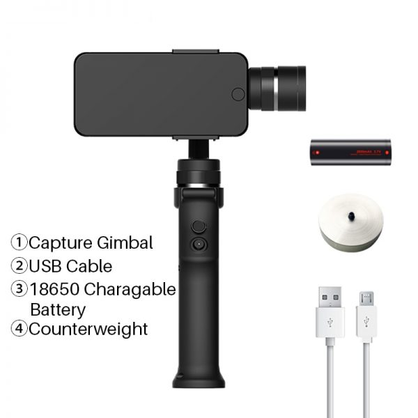 Funsnap Capture 3 Axis Handheld Phone Gimbal Stabilizer for iPhone X 8 7 Plus Samsung S8 Piexl Gopro Hero 7 6 5 Yi Sjam EKEN H9  2