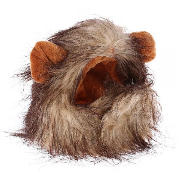 Funny Cute Pet Cat Costume Lion Mane Wig Cap Hat for Cat Dog Halloween Christmas Clothes Fancy Dress with Ears Pet Clothes   5
